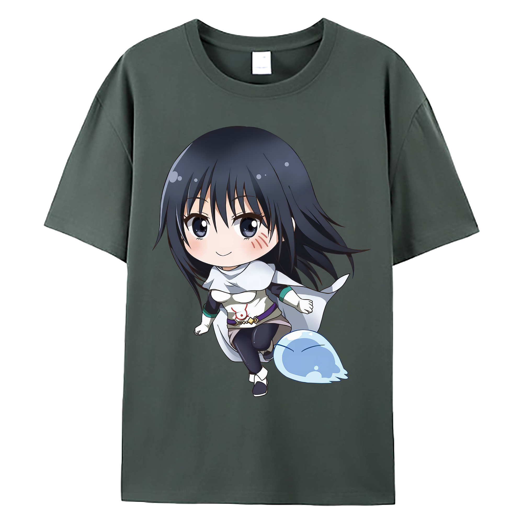 （画像用） 転スラ Regarding Reincarnated to Slime 綿100％ メンズ半袖Tシャツ｜肌触りやわらか＆通気性